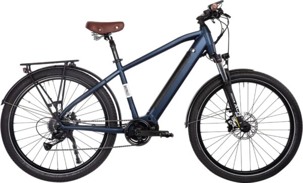 Vélo de Ville Électrique Bicyklet Raymond Shimano Acera 9V 504 Wh 27.5'' Bleu Matt Night